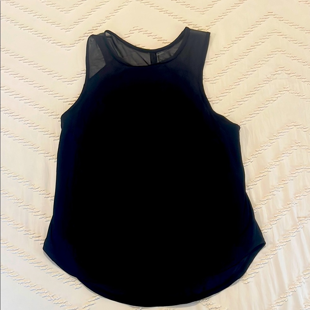 Lululemon Skulpt Tank Large Black Running Wicking
Athletic Top Mesh Open Back
